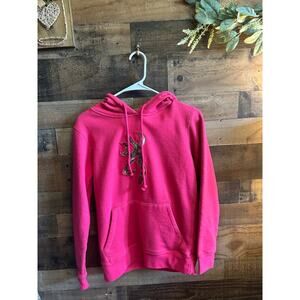 Browning For Her Pink Camo Buckmark Logo Hoodie Size Small